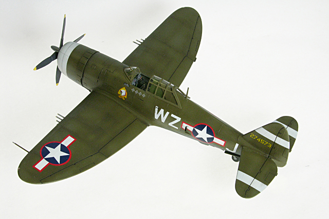 P-47D Razorback (Monogram 1/48)
D-5 piloted by Lt. Quince Brown, 84th FS, 78th FG, 8th AF, 1943.
