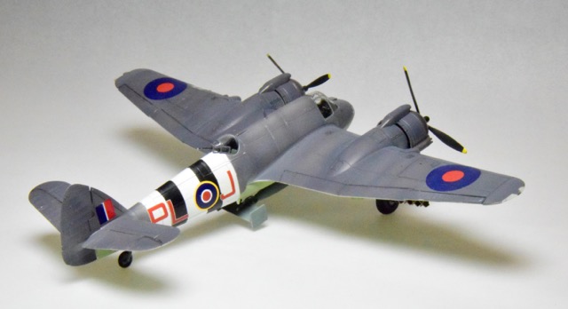 Beaufighter (Airfix 1/72)
Its the new tool Airfix 1/72 scale Beaufighter built out of the box. The actual airplane was stationed in Scotland and its mission was to attack the Nazi navy in the North Sea.
