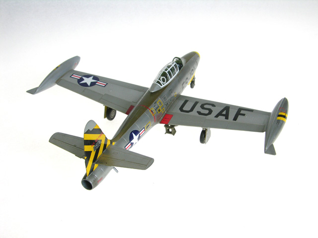 F-84E (Academy 1/72)
This is the 1/72 F-84E from Academy, built with kit decals in the markings of Dolph Overton's "Dolph's Devil."
