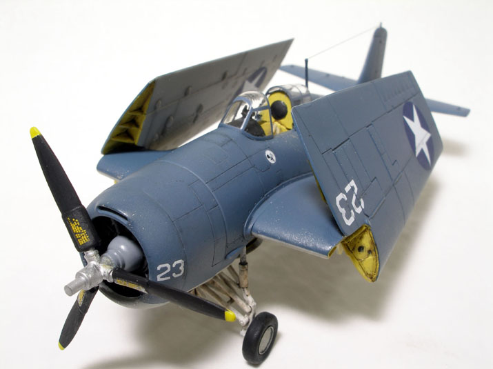 F4F-4 Wildcat (1/72 DML) 
I added True Details' resin cockpit and replaced the canopy with my own vacuformed one.

