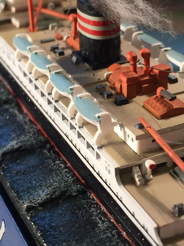 Hikawa Maru (Hasegawa 1/700)
This model shows her as she looked in the 1930s operating passenger service between Yokohama and Seattle/Vancouver.
