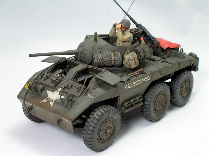 M8 Greyhound, 636th TD, 36th Infantry Division
Tamiya 1/35 kit with Verlinden Interior and Eduard PE set
