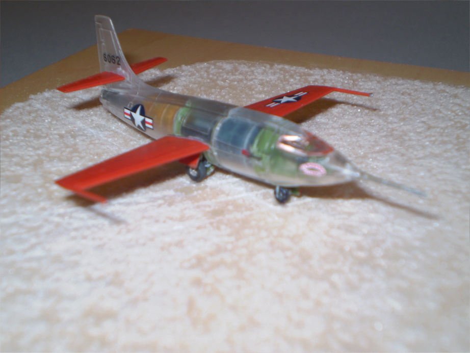 Bell X-1 (Dragon 1/144)
The markings are for  
Chuck Yeager's record breaking flight in the Glamorous Glennis.
