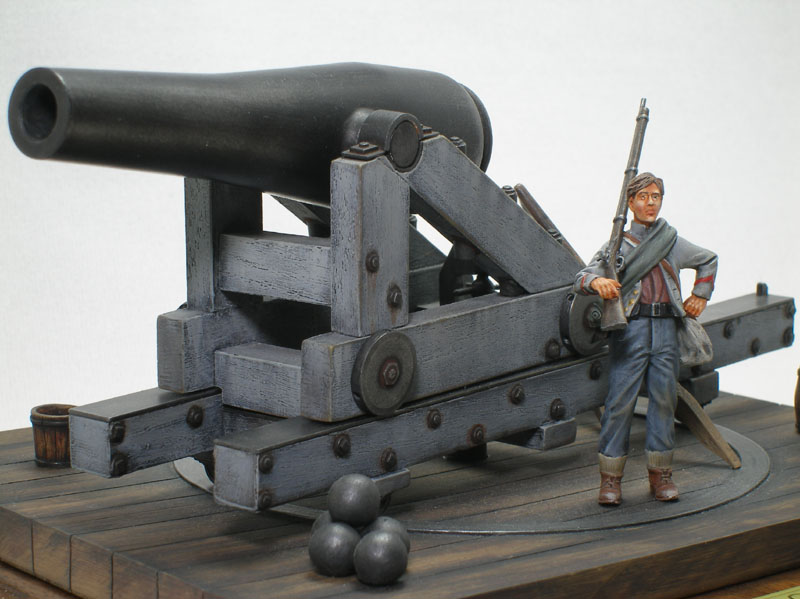 Confederate 10-inch Columbiad (Verlinden 54mm Box Stock)
