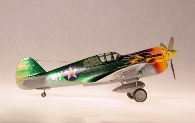 What if Ed "Big Daddy" Roth was in charge of P-40 camo? Otaki kit, 1/48
