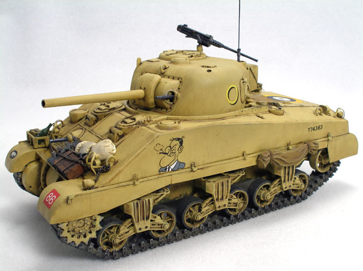 Sherman III (Lend-Lease M4A2) at El Alamein, Oct 1942
Tamiya 1/48 M4A1 with Faxon Conversion and LionRoar PE Set
