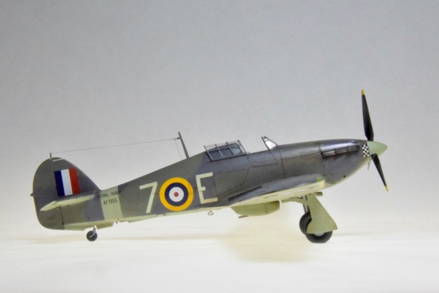 Sea Hurricane (Airfix 1/48)
Built out of the box, the markings are from 1942 where it served aboard the HMS Indomitable “Ironclad”, Diego Suarez, Madagascar.

