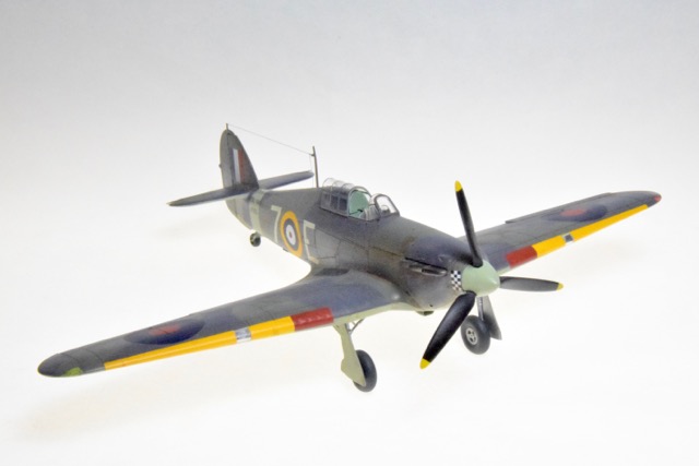 Sea Hurricane (Airfix 1/48)
Built out of the box, the markings are from 1942 where it served aboard the HMS Indomitable “Ironclad”, Diego Suarez, Madagascar.
