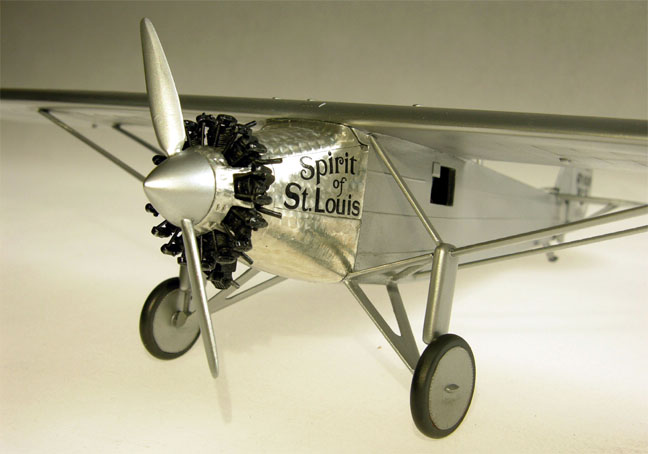 Spirit of St. Louis (Revell 1/48) w/ Bare-Metal Foil cowling with hand applied turnings
