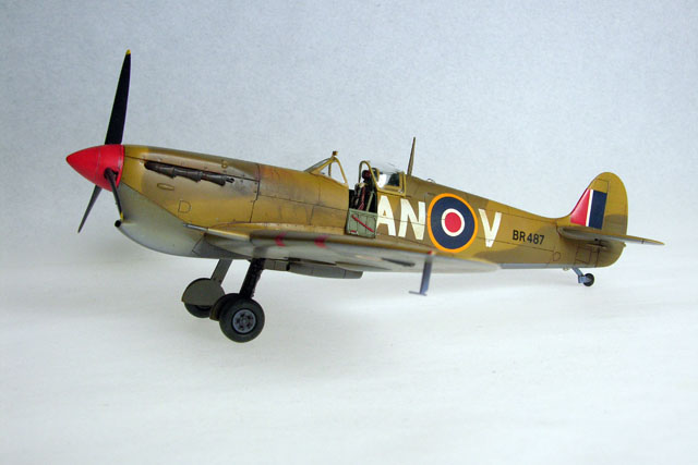 Spitfire Mk. Vb Tropical (Tamiya 1/48 w/ Ultra Cast resin exhausts & seat)
