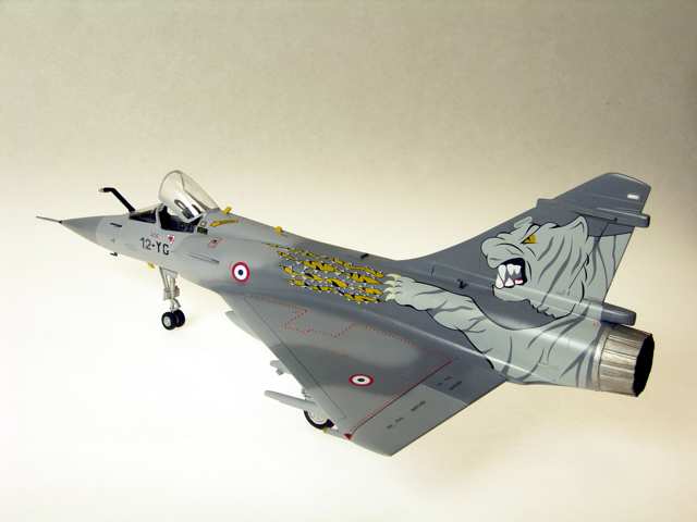 Mirage 2000
1/48 Monogram box stock (except for the refueling probe), French AF; Gunze & Polly S paints; Two Bobs' 2001 Tiger Meet decals.
