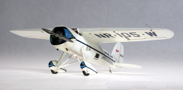 Lockheed Vega, the Winnie Mae of Oklahoma, piloted by Wiley Post to four world speed records between August 27, 1930 and March 15, 1935. (1/48 Esci/Ertl)
