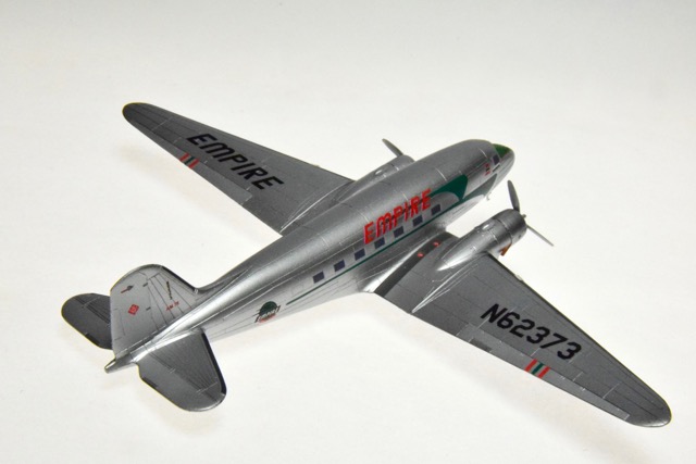 DC-3, Empire Airlines (Minicraft 1/144)
Empire Airlines markings by Draw Decals. Empire flew DC-3 in Idaho beginning in 1948.
