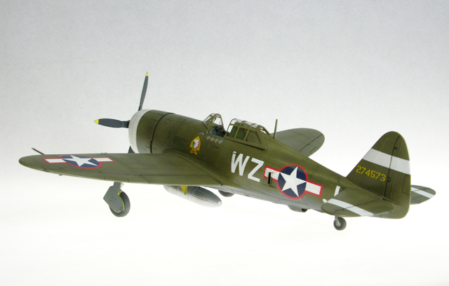 P-47D Razorback (Monogram 1/48)
D-5 piloted by Lt. Quince Brown, 84th FS, 78th FG, 8th AF, 1943.
