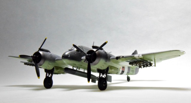 Beaufighter (Airfix 1/72)
Its the new tool Airfix 1/72 scale Beaufighter built out of the box. The actual airplane was stationed in Scotland and its mission was to attack the Nazi navy in the North Sea.
