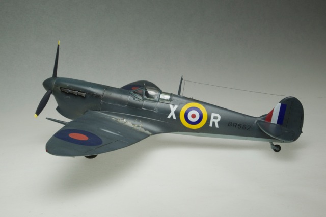 Spitfire Vb (1/48 Airfix)
Flown on Malta in July 1942 by Flight Lt. Ray Hesselyn,  249 Sqdn.
