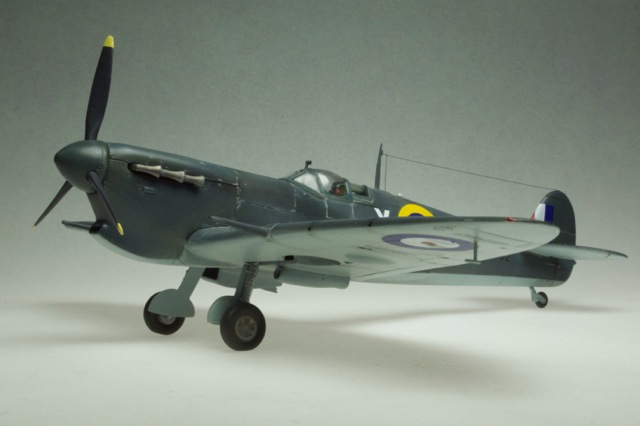 Spitfire Vb (1/48 Airfix)
Flown on Malta in July 1942 by Flight Lt. Ray Hesselyn,  249 Sqdn.
