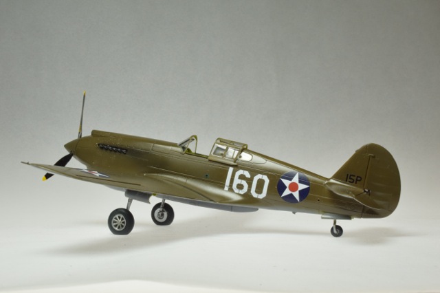 P-40B (Airfix 1/48)
Markings are those of  2nd. Lt. George Welch for Dec. 7, 1941, at Wheeler Field.
