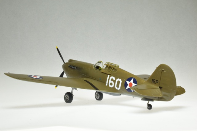 P-40B (Airfix 1/48)
Markings are those of  2nd. Lt. George Welch for Dec. 7, 1941, at Wheeler Field.
