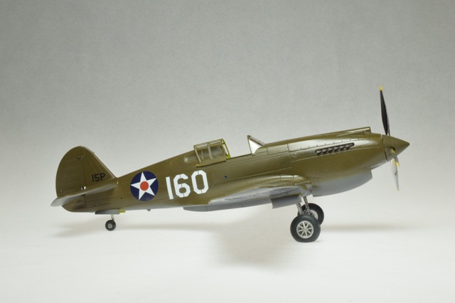 P-40B (Airfix 1/48)
Markings are those of  2nd. Lt. George Welch for Dec. 7, 1941, at Wheeler Field.
