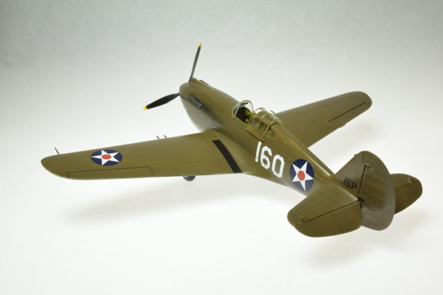 P-40B (Airfix 1/48)
Markings are those of  2nd. Lt. George Welch for Dec. 7, 1941, at Wheeler Field.
