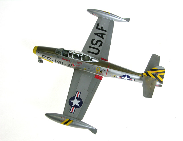 F-84E (Academy 1/72)
This is the 1/72 F-84E from Academy, built with kit decals in the markings of Dolph Overton's "Dolph's Devil."
