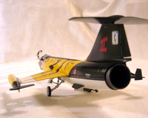 F-104S (Monogram 1/48)
This one is another Italian Air Force F-104S.  Italians were the only ones to operate the S and happily they would paint them up special for things as important as the squadron commander's dog's birthday.
