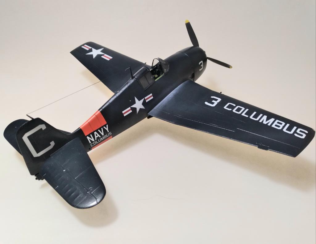 Grumman F6F-5 Hellcat, NAS Columbus 1952 (Otaki 1/48, converted from -3)
