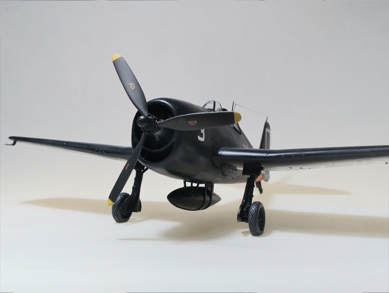 Grumman F6F-5 Hellcat, NAS Columbus 1952 (Otaki 1/48, converted from -3)
