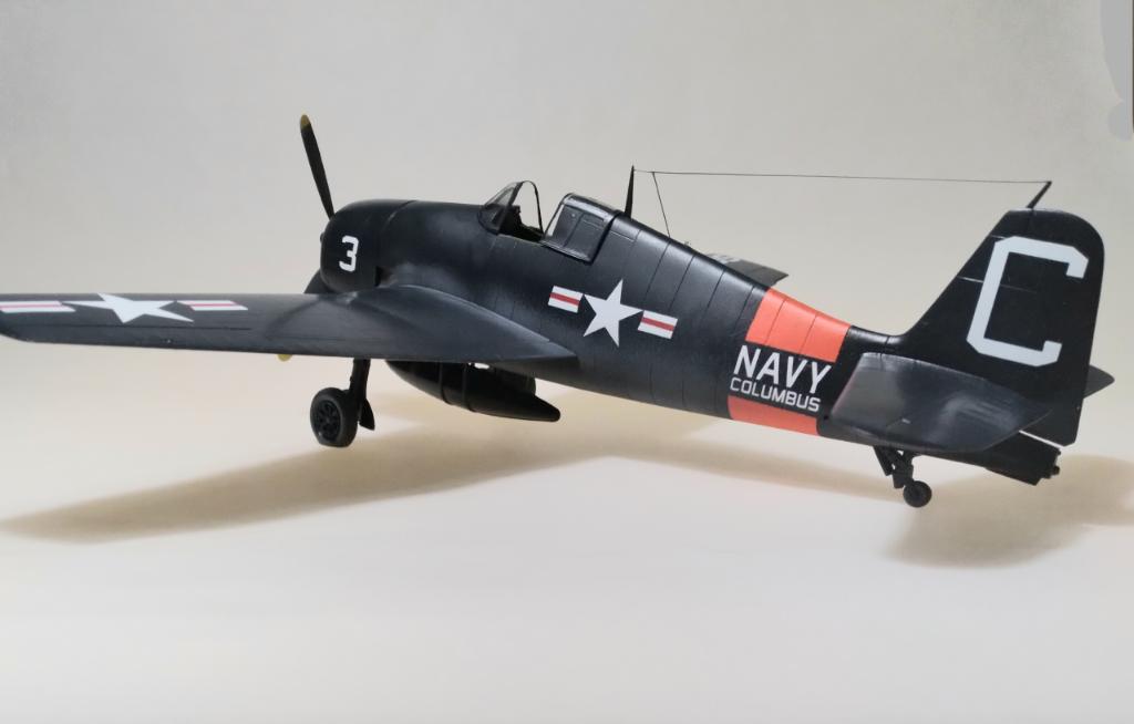 Grumman F6F-5 Hellcat, NAS Columbus 1952 (Otaki 1/48, converted from -3)
