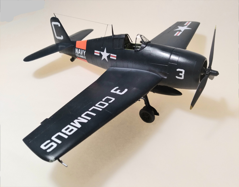 Grumman F6F-5 Hellcat, NAS Columbus 1952 (Otaki 1/48, converted from -3)
