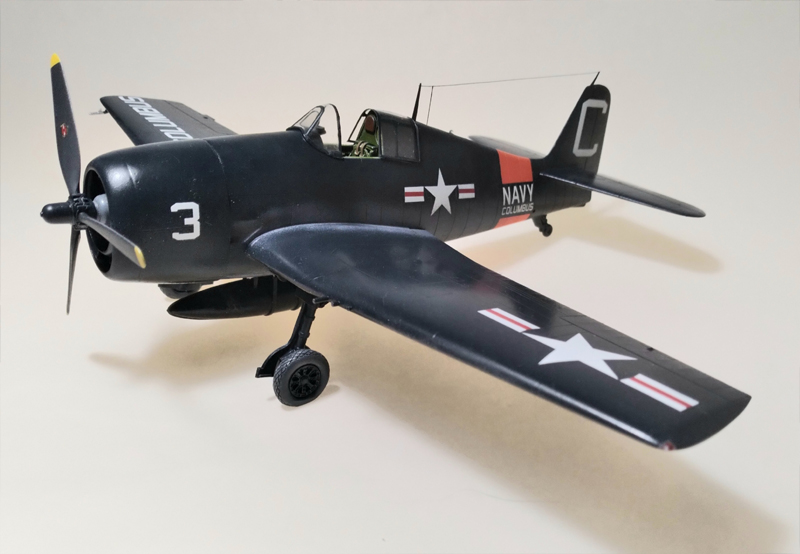 Grumman F6F-5 Hellcat, NAS Columbus 1952 (Otaki 1/48, converted from -3)
