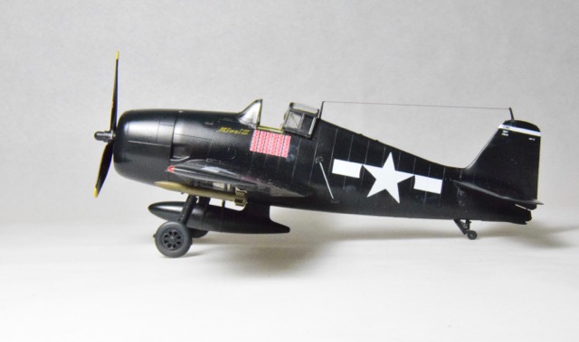 F6F-5 (Eduard 1/72)
This is Eduard’s 1/72 kit of the F6F-5 in the markings of CDR David McCampbell’s aircraft, Minsi III. This model shows 30 victories however, before the war ended, he added four more. He was the U.S. Navy’s “ace of aces”; their number one scorer of the war. 
