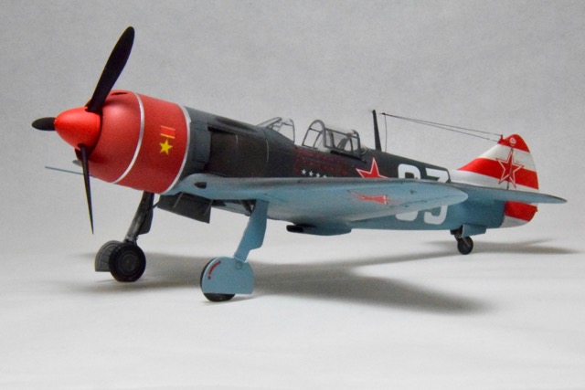 Lavochkin La-7 (Eduard/Gavia 1/48)
Markings are those of Lt. Col. Sergei F. Dolgushin stationed in Germany in 1945.
