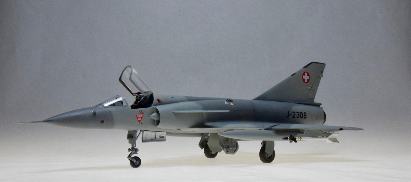 Mirage III S with C-70 mods, Swiss Air Force 1990 (ESCI 1/48)
