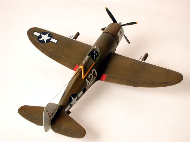 1/72 scale Tamiya P-47D Razorback finished as "Sleepy Time Gal"
