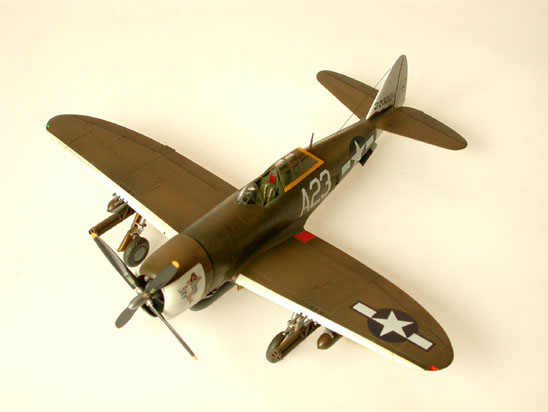 1/72 scale Tamiya P-47D Razorback finished as "Sleepy Time Gal"
