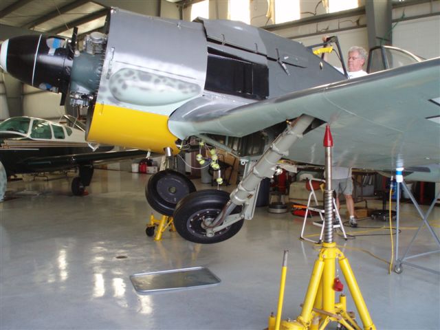 FW-190 A-8 Restoration
This is an FW-190A-8 being rebuilt by a guy in Baton Rouge, LA The craft is being restored an airframe recovered in the early 90's in Rome, France. Engine run-up is scheduled for April/May time frame. No date set for the first 
test flight.

Photographs by Bruce Jenkins Houma-Thibodaux Scale Modelers
