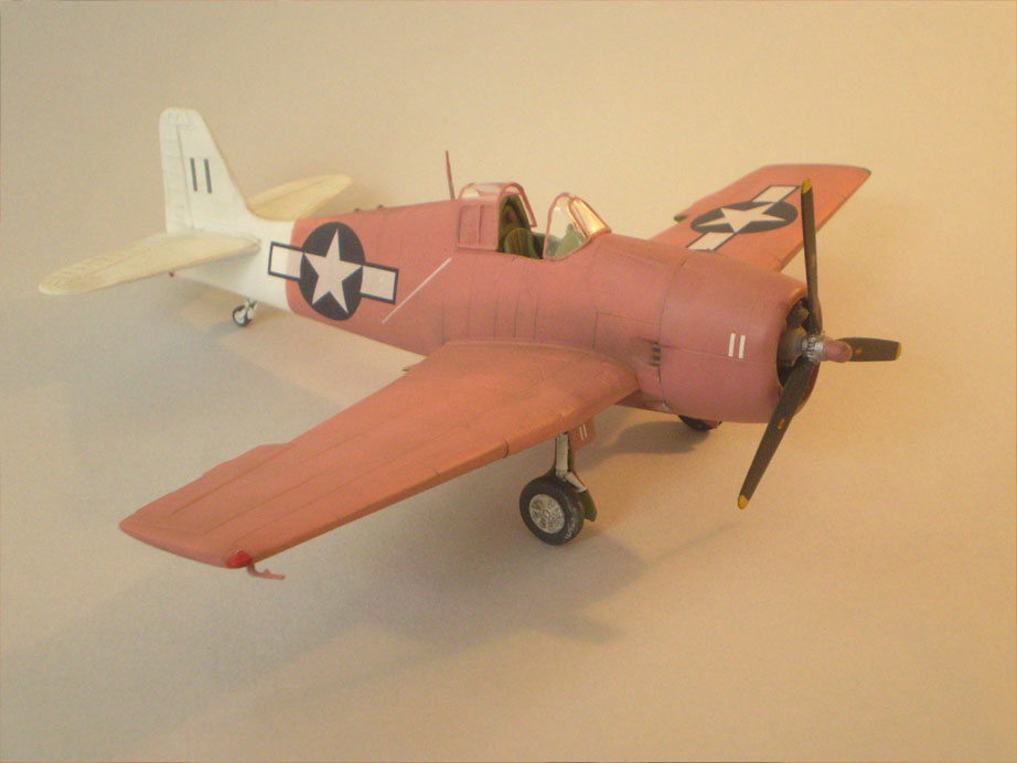 Hellcat (Tamiya 1/72)
Pink Hellcat: 1/72 Hellcat (Tamiya) imagined as a target aircraft, circa 1946.
