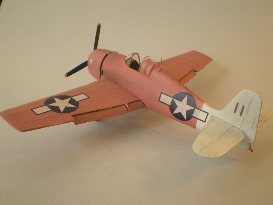 Hellcat (Tamiya 1/72)
Pink Hellcat: 1/72 Hellcat (Tamiya) imagined as a target aircraft, circa 1946.
