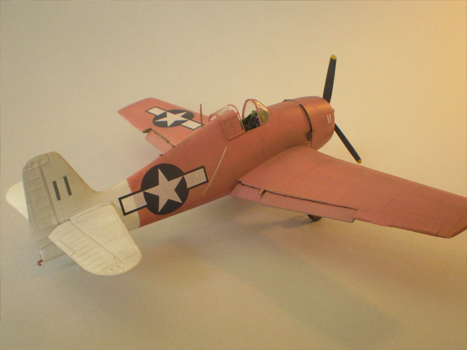 Hellcat (Tamiya 1/72)
Pink Hellcat: 1/72 Hellcat (Tamiya) imagined as a target aircraft, circa 1946.
