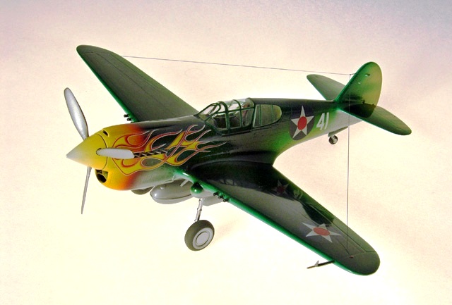 What if Ed "Big Daddy" Roth was in charge of P-40 camo? Otaki kit, 1/48
