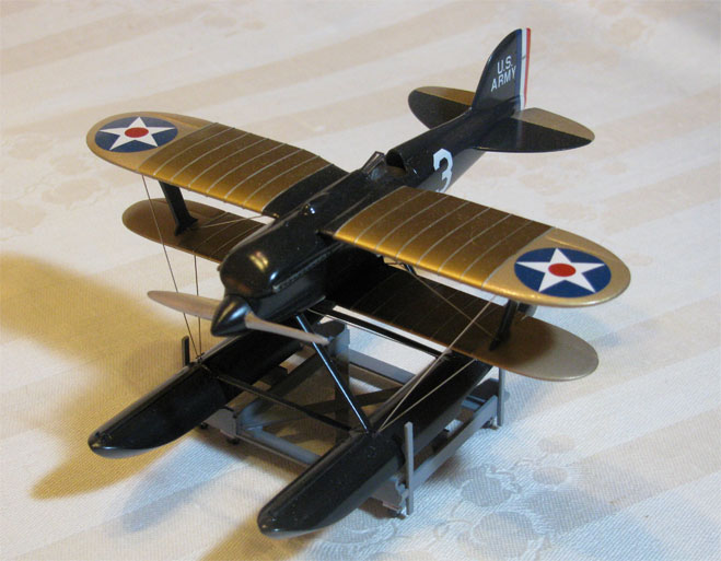 Curtiss R3C-2 (1/48 Testor's)
This Curtiss R3C-2 is the Testor's release of the old Hawk 1/48 kit.   It represents the 1925 Schneider Trophy winner flown by then Lt. Jimmy Doolittle.
