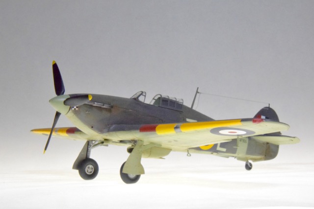 Sea Hurricane (Airfix 1/48)
Built out of the box, the markings are from 1942 where it served aboard the HMS Indomitable “Ironclad”, Diego Suarez, Madagascar.
