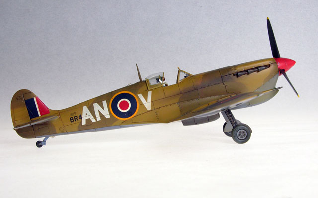 Spitfire Mk. Vb Tropical (Tamiya 1/48 w/ Ultra Cast resin exhausts & seat)
