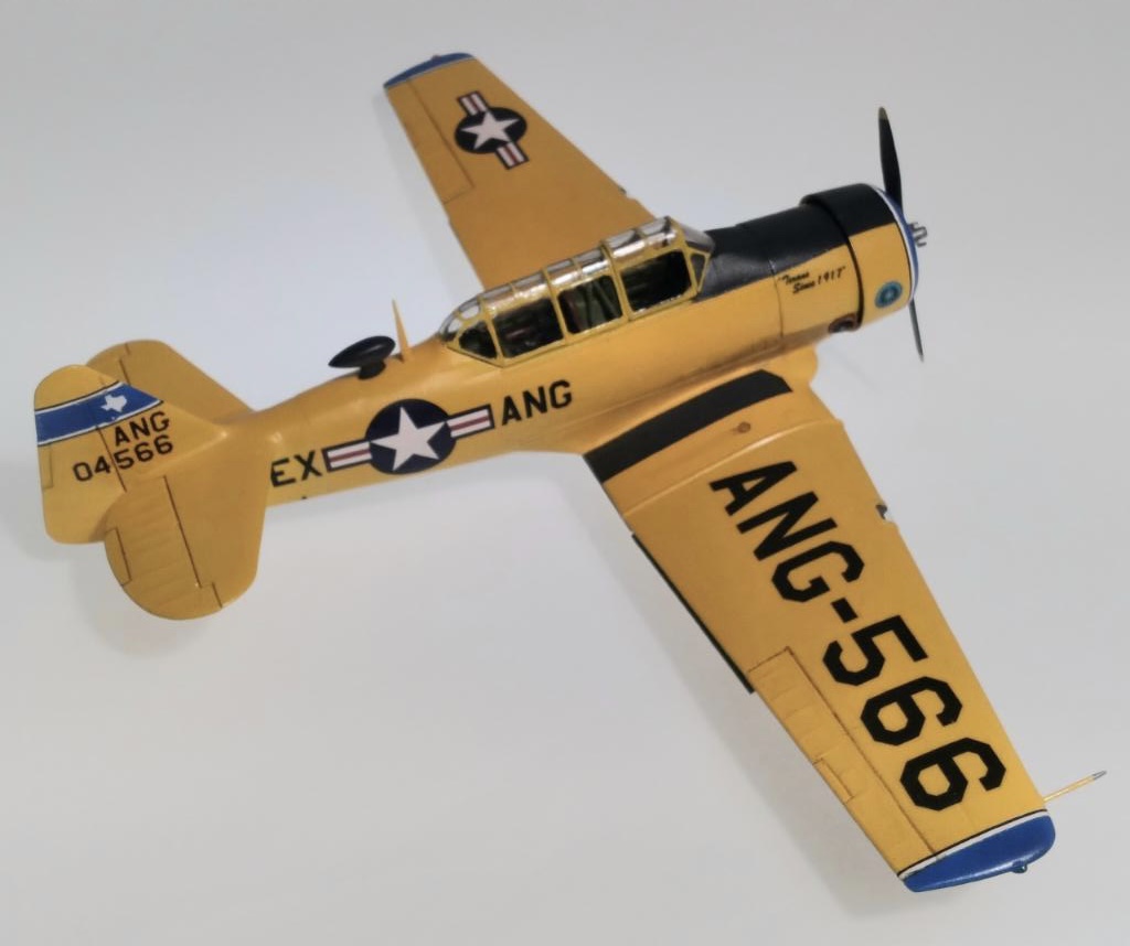 T-6G, Texas Air Guard, Ellington AFB, Mid-1950s (Monogram 1/48)
Part of the TEX ANG Group Build for 2023 IPMS Nationals. Custom decals by Ian Latham and Devon McCullogh.
