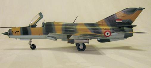 MiG 21PF (Academy 1/48)
Markings are for Egyptian Air Force during the 1973 Yom Kippur war.
