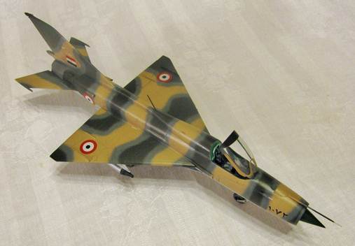 MiG 21PF (Academy 1/48)
Markings are for Egyptian Air Force during the 1973 Yom Kippur war.
