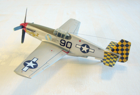 P-51B piloted by Capt. Robert M. Barkey, 325th FG, 15th AF.  Italy, 1944. (1/48 Monogram)
