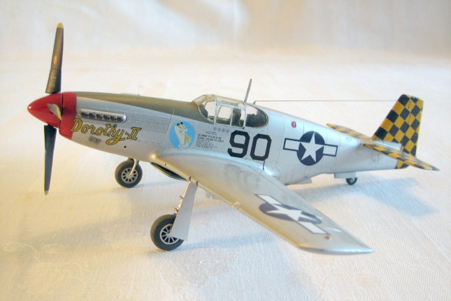 P-51B piloted by Capt. Robert M. Barkey, 325th FG, 15th AF.  Italy, 1944. (1/48 Monogram)
